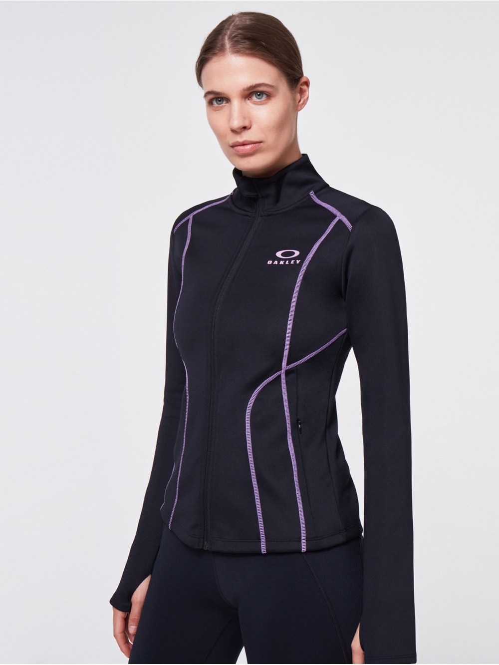 Oakley Black Performance Fit Jacket with Purple Piping
